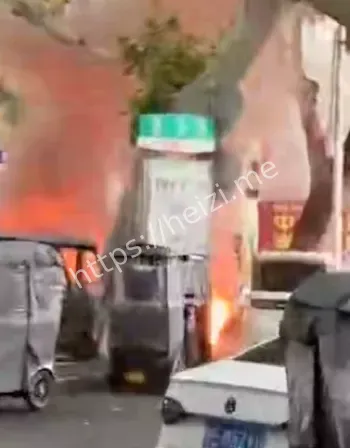 河南安阳大街煤气爆炸